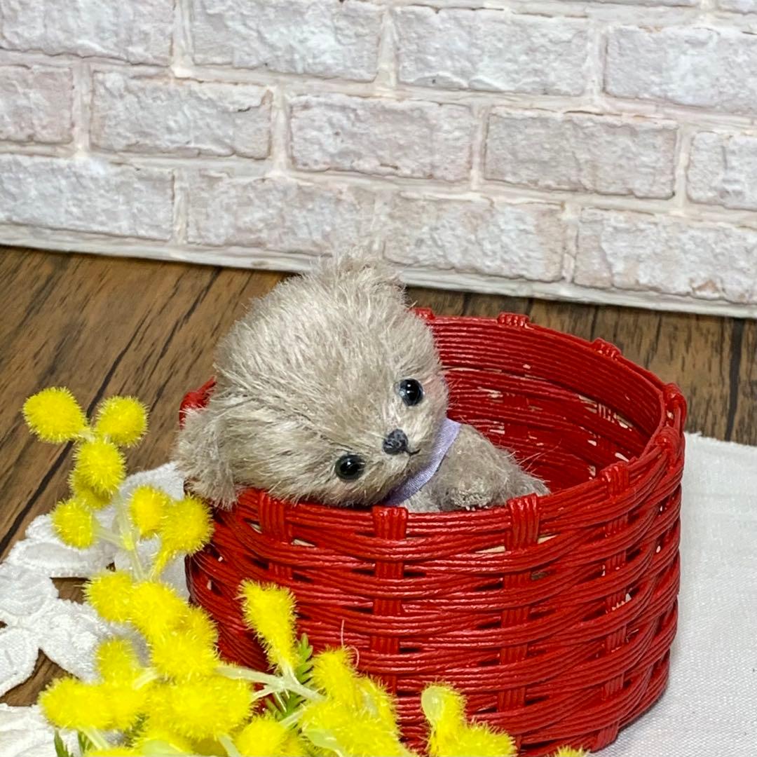 テディベア グレージュカラー 可愛いくま シュタイフ ハンドメイドぬいぐるみ