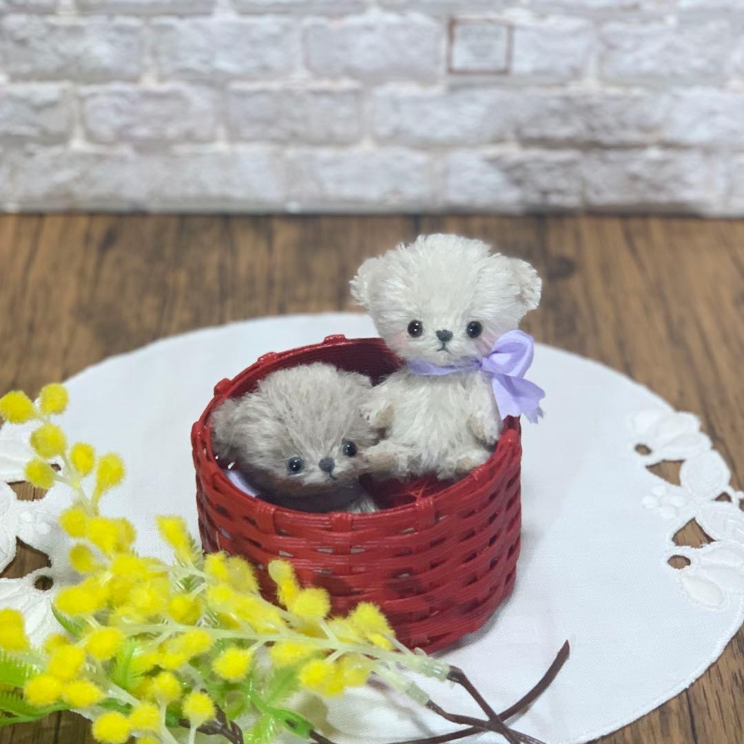 テディベア グレージュカラー 可愛いくま シュタイフ ハンドメイドぬいぐるみ