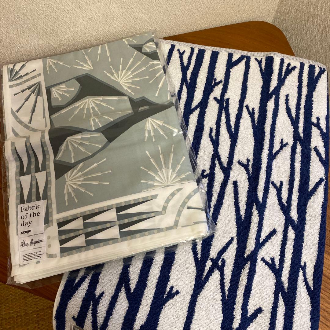 完売　scope 4点　テーブルクロス/ ライトタオル/バスマット/キャニスター