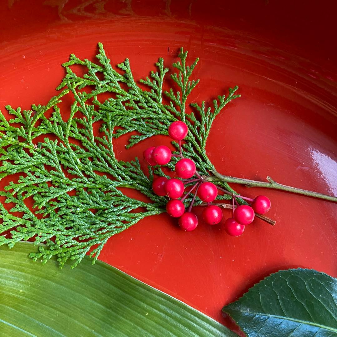 【見本】お正月　おせち　あしらい