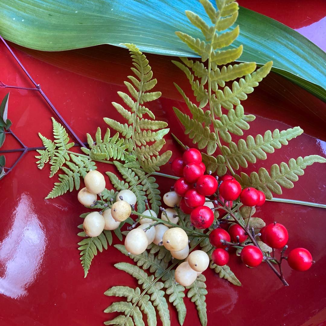 【見本】お正月　おせち　あしらい