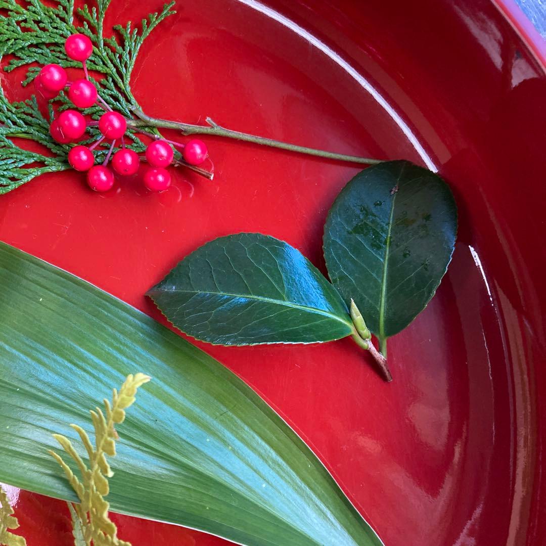 【見本】お正月　おせち　あしらい