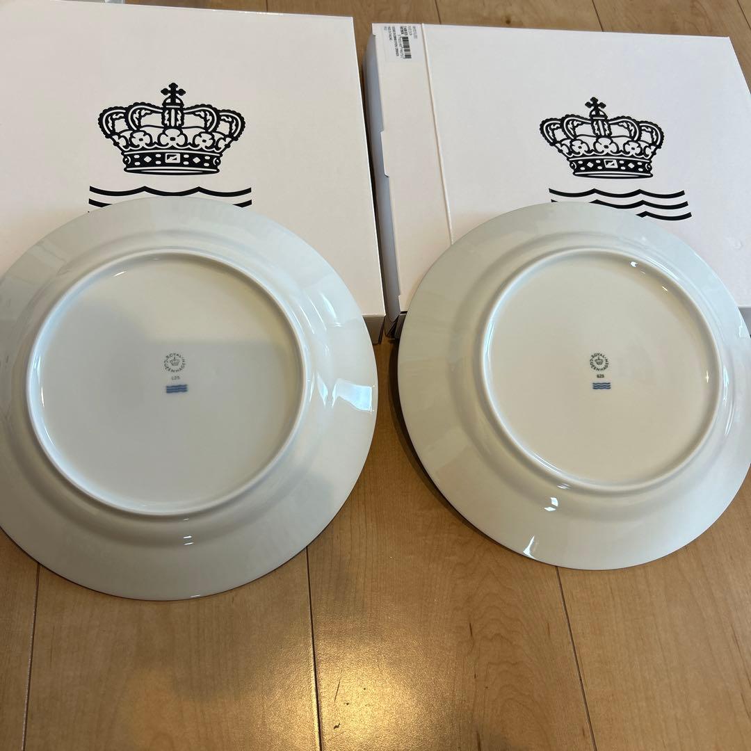 ロイヤルコペンハーゲン　ホワイトフルーテッド　25cm プレート　2枚セット