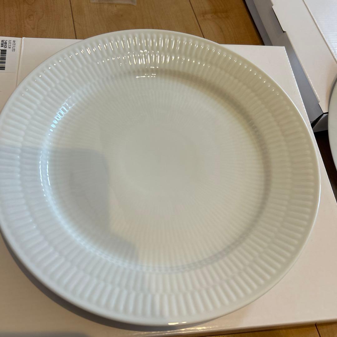 ロイヤルコペンハーゲン　ホワイトフルーテッド　25cm プレート　2枚セット