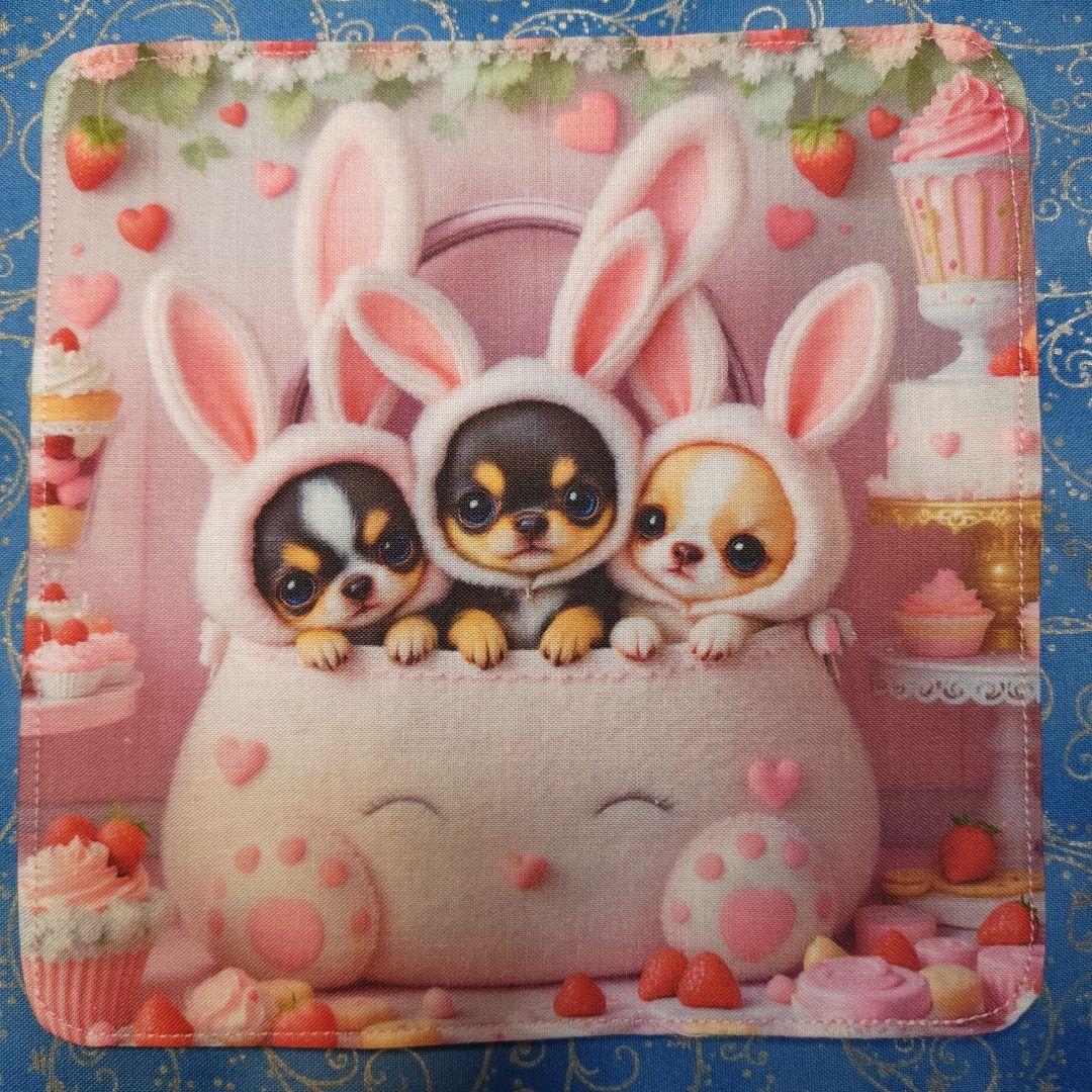 あしべ☆　ハンカチ　ワンコさん柄 20枚