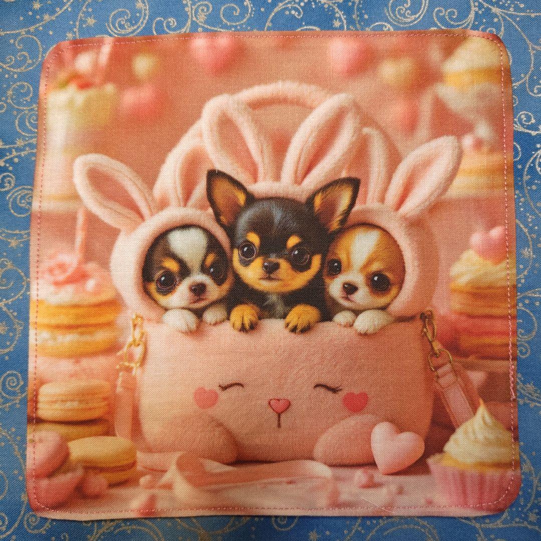 あしべ☆　ハンカチ　ワンコさん柄 20枚