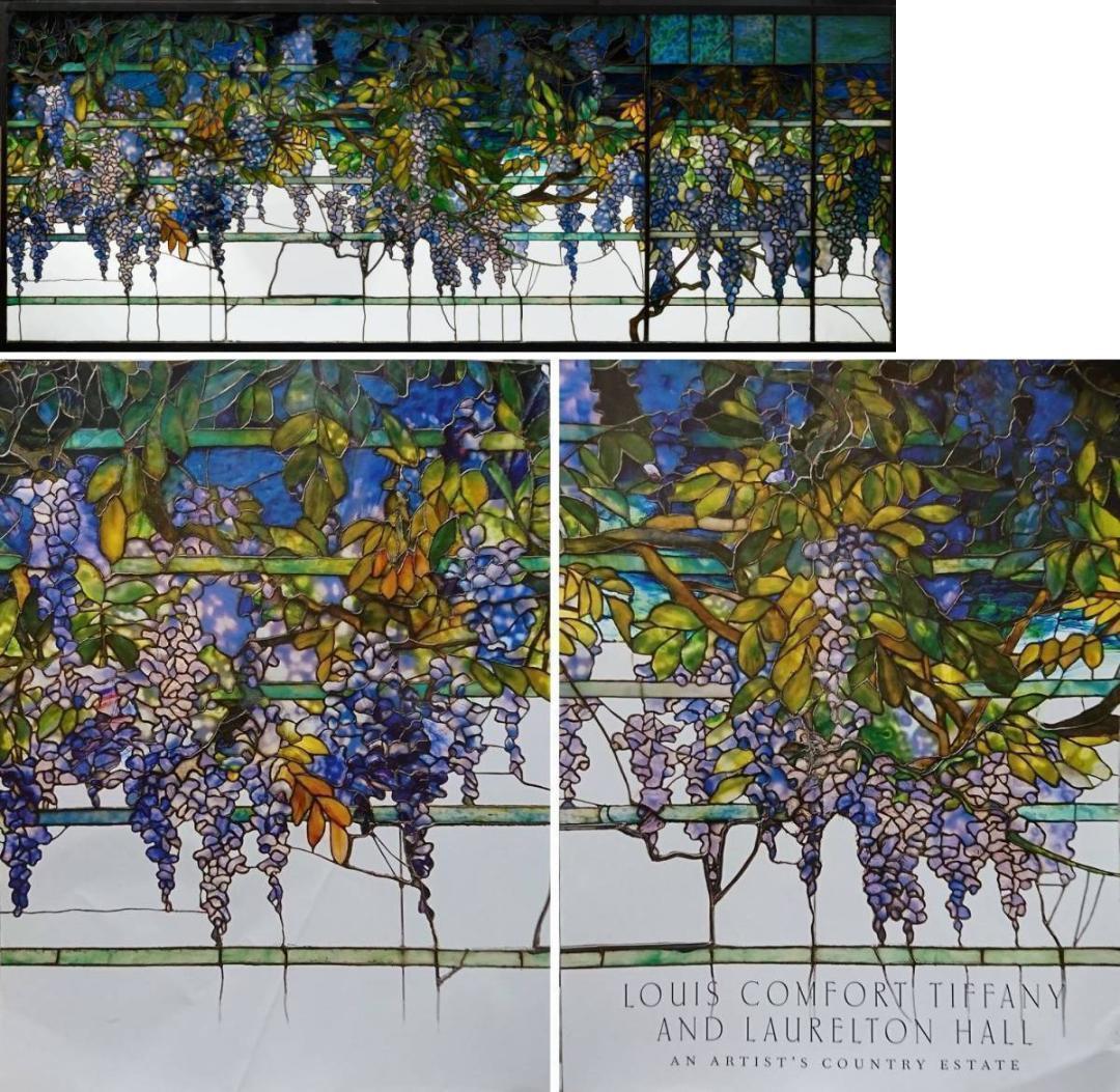 ルイス・C・ティファニー ヴィンテージ ステンドグラス フジ トロント 藤の欄間