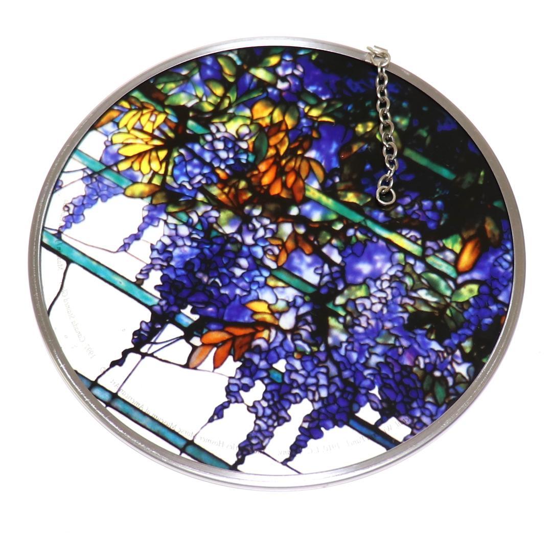 ルイス・C・ティファニー ヴィンテージ ステンドグラス フジ トロント 藤の欄間