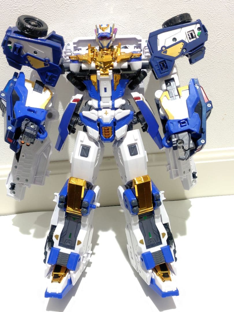 【超美品 早い者勝ち！】メタルカードボット 3機合体ブルーコップトリニティ