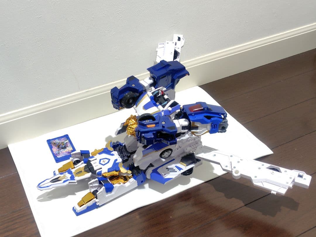 【超美品 早い者勝ち！】メタルカードボット 3機合体ブルーコップトリニティ