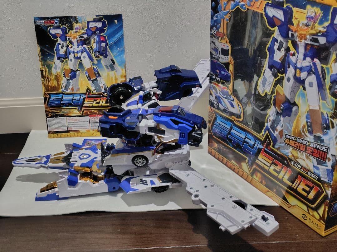 【超美品 早い者勝ち！】メタルカードボット 3機合体ブルーコップトリニティ