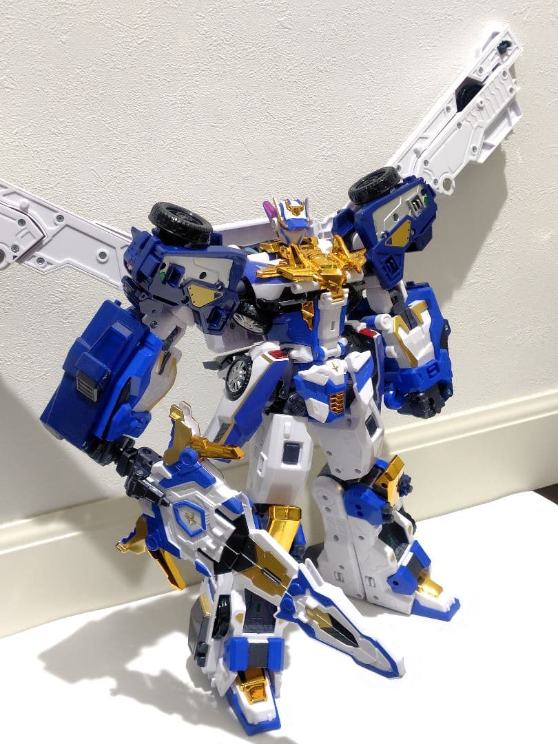 【超美品 早い者勝ち！】メタルカードボット 3機合体ブルーコップトリニティ