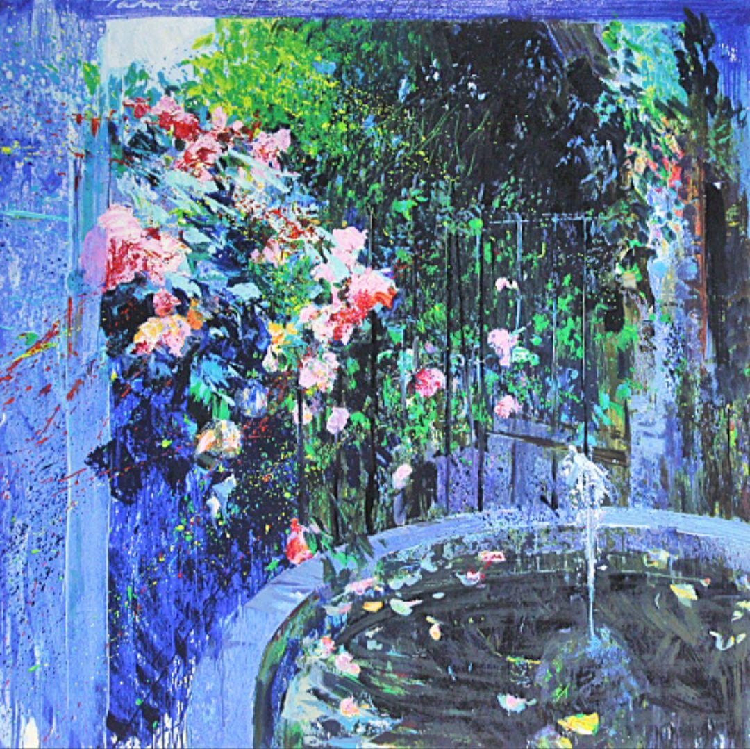 トレンツ・リャド『カサフラゴナール』 シルクスクリーン 大作　モネの庭