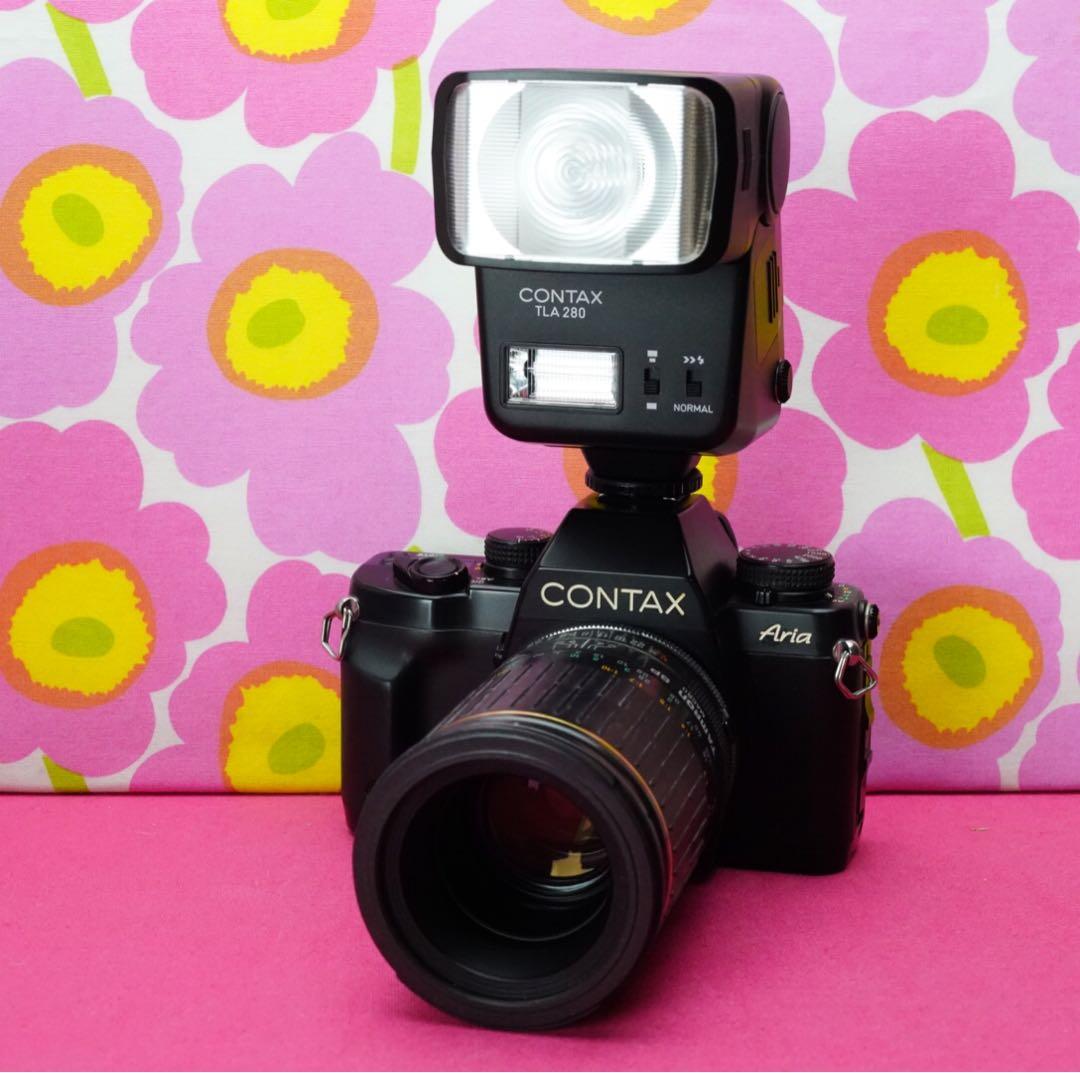 フィルムカメラ名機❤️コンタックスAria Zeissダブルレンズセット