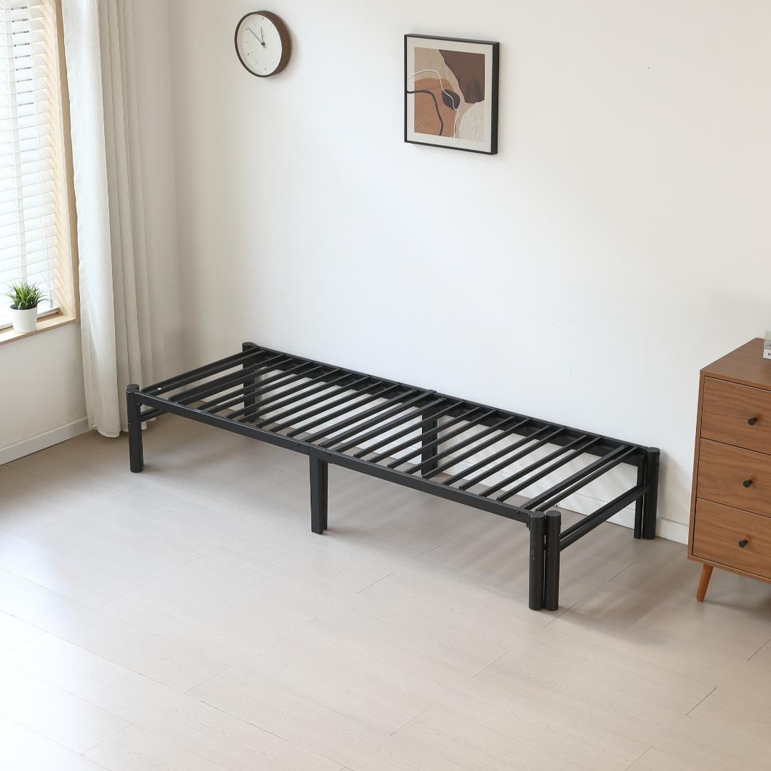 【ブラック】ディベッド 伸長式ベッド シングル セミダブル 2way 伸縮 収納