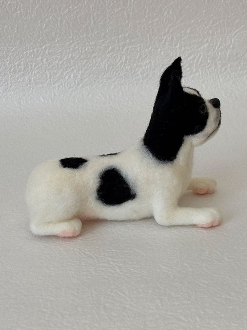 てのひら羊毛フェルト フレンチブルドッグ 約15cm