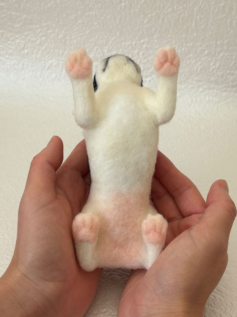てのひら羊毛フェルト フレンチブルドッグ 約15cm