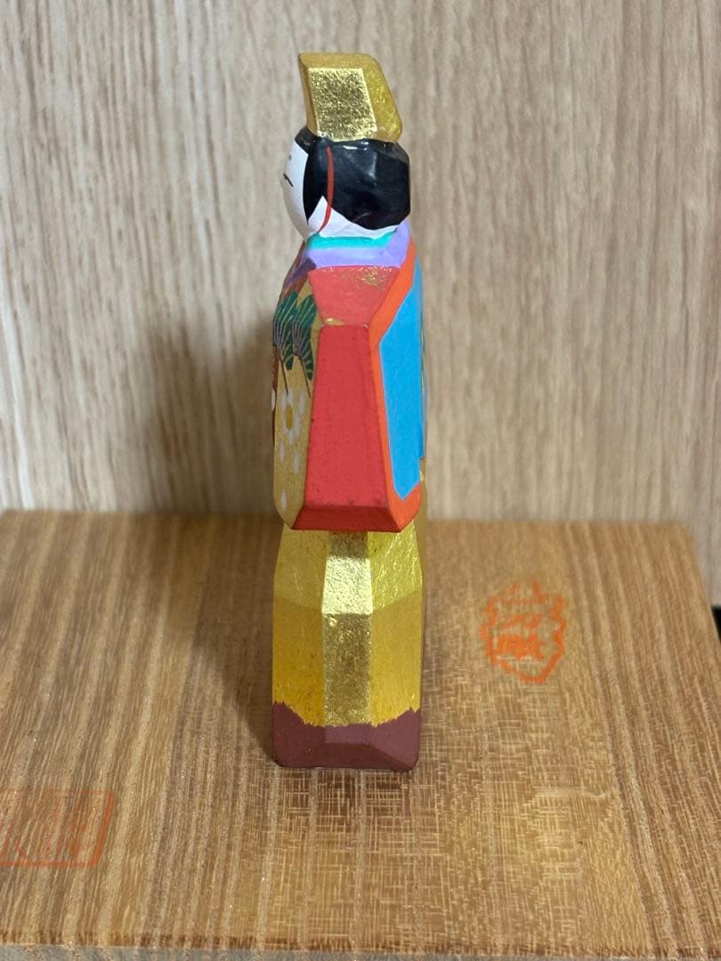【最終値下げ】奈良一刀彫 神泉作 立雛 お雛様 お内裏様 雛人形 工芸品