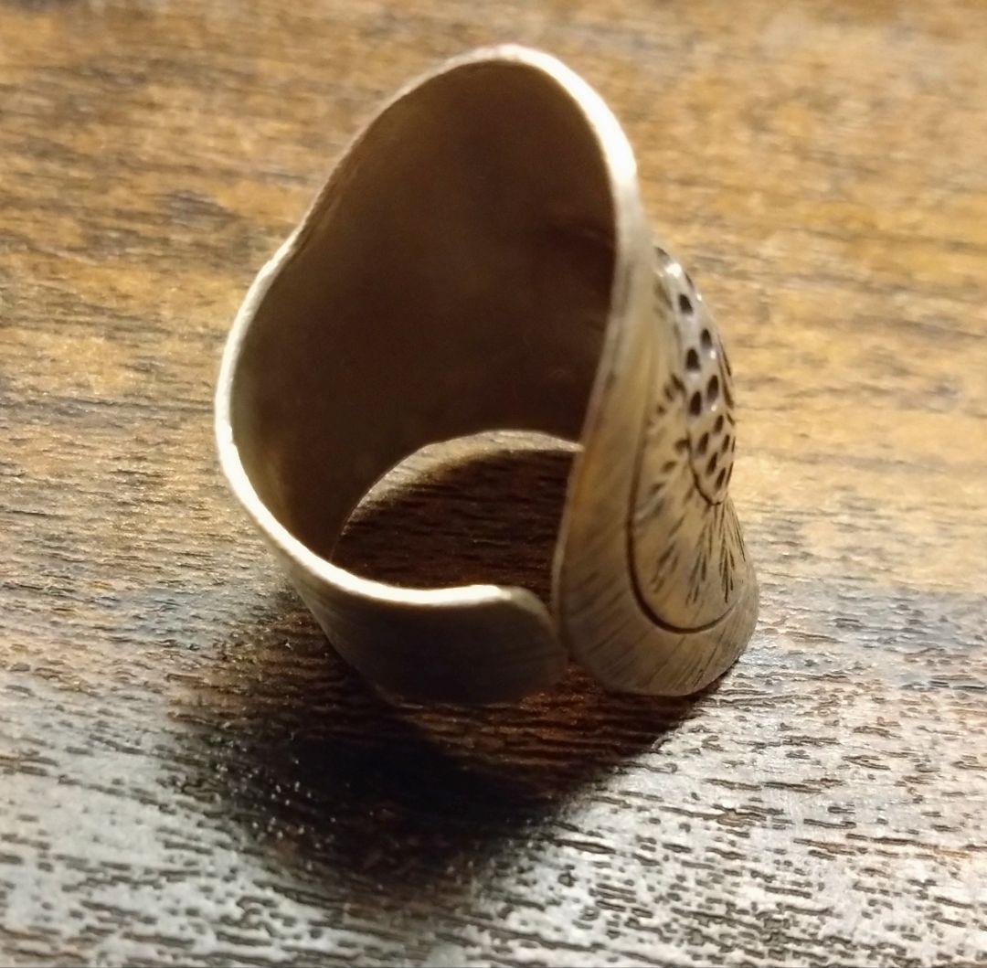 カレンシルバー 　渦巻き模様 オープンリング　　高純度