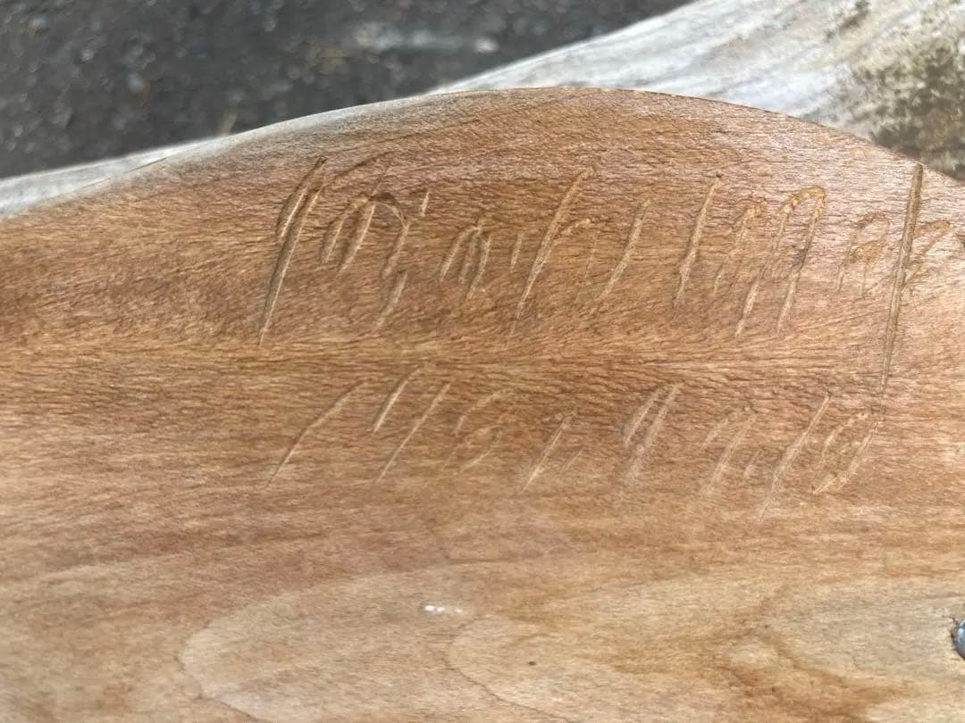 アイヌ　梟　フクロウ　木製　木工　彫刻　ハンガー　北海道　民芸品　高さ38cm