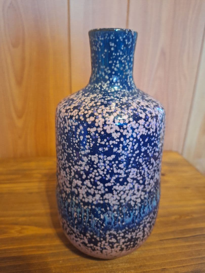 有田焼　徳右工門　花瓶　花器　ピンク　ブルー　フラワーベース　桜　幻想的　骨董品