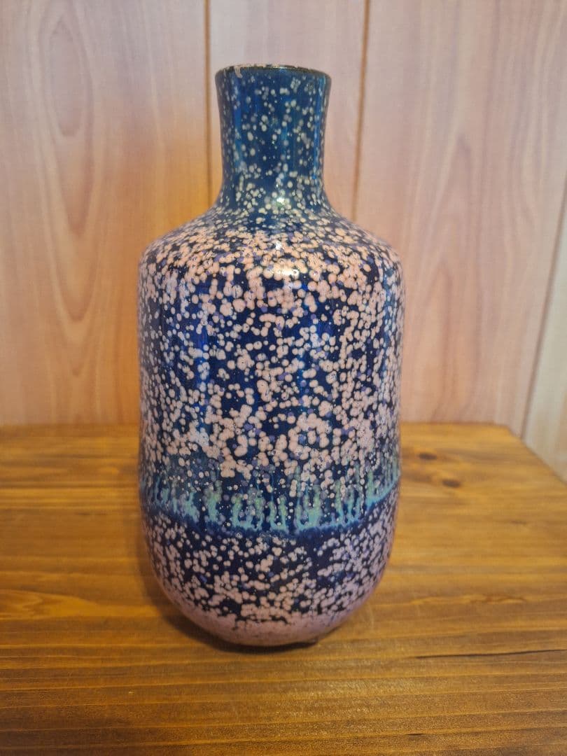 有田焼　徳右工門　花瓶　花器　ピンク　ブルー　フラワーベース　桜　幻想的　骨董品