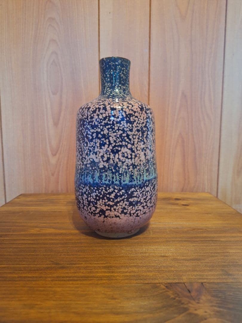 有田焼　徳右工門　花瓶　花器　ピンク　ブルー　フラワーベース　桜　幻想的　骨董品