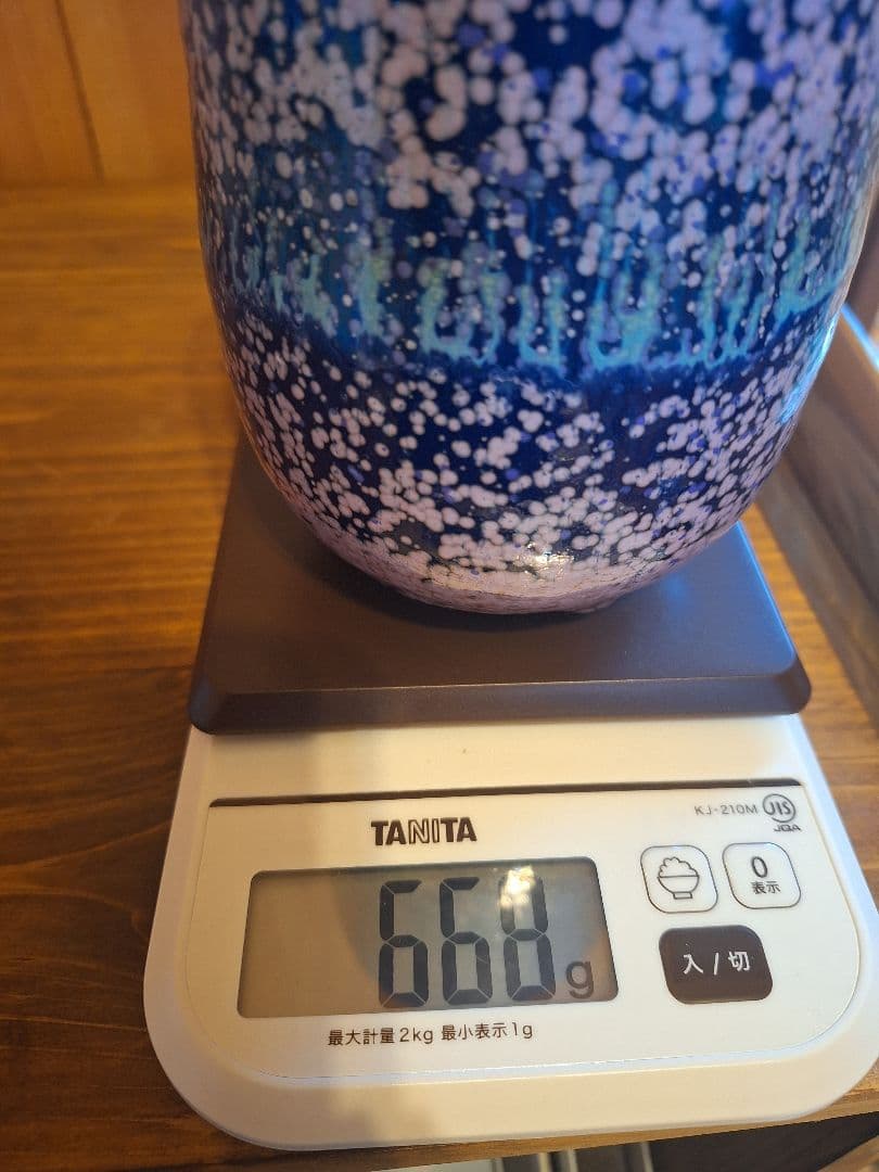 有田焼　徳右工門　花瓶　花器　ピンク　ブルー　フラワーベース　桜　幻想的　骨董品