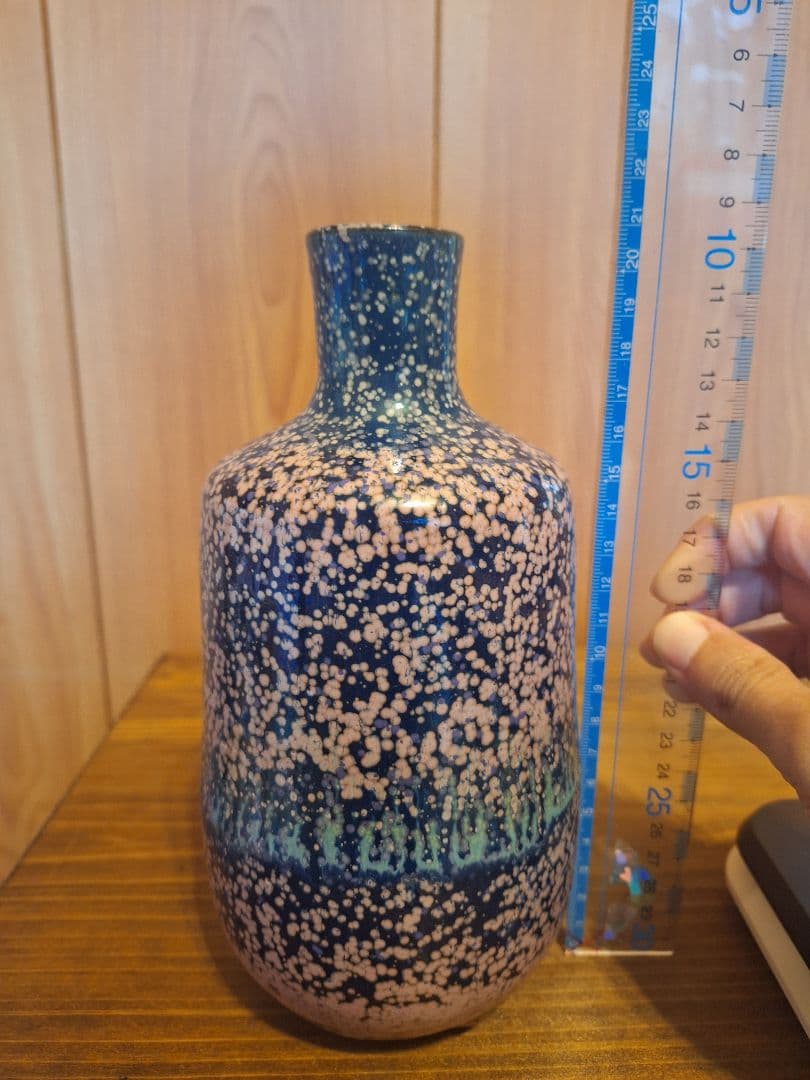 有田焼　徳右工門　花瓶　花器　ピンク　ブルー　フラワーベース　桜　幻想的　骨董品