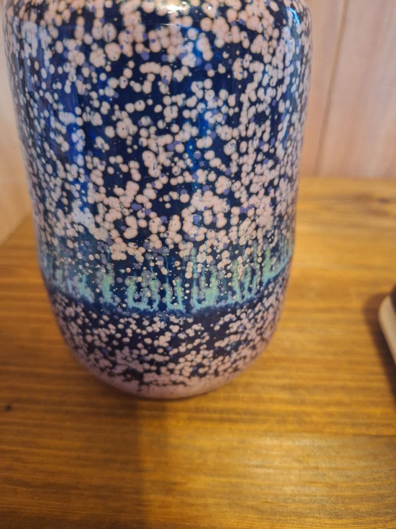 有田焼　徳右工門　花瓶　花器　ピンク　ブルー　フラワーベース　桜　幻想的　骨董品