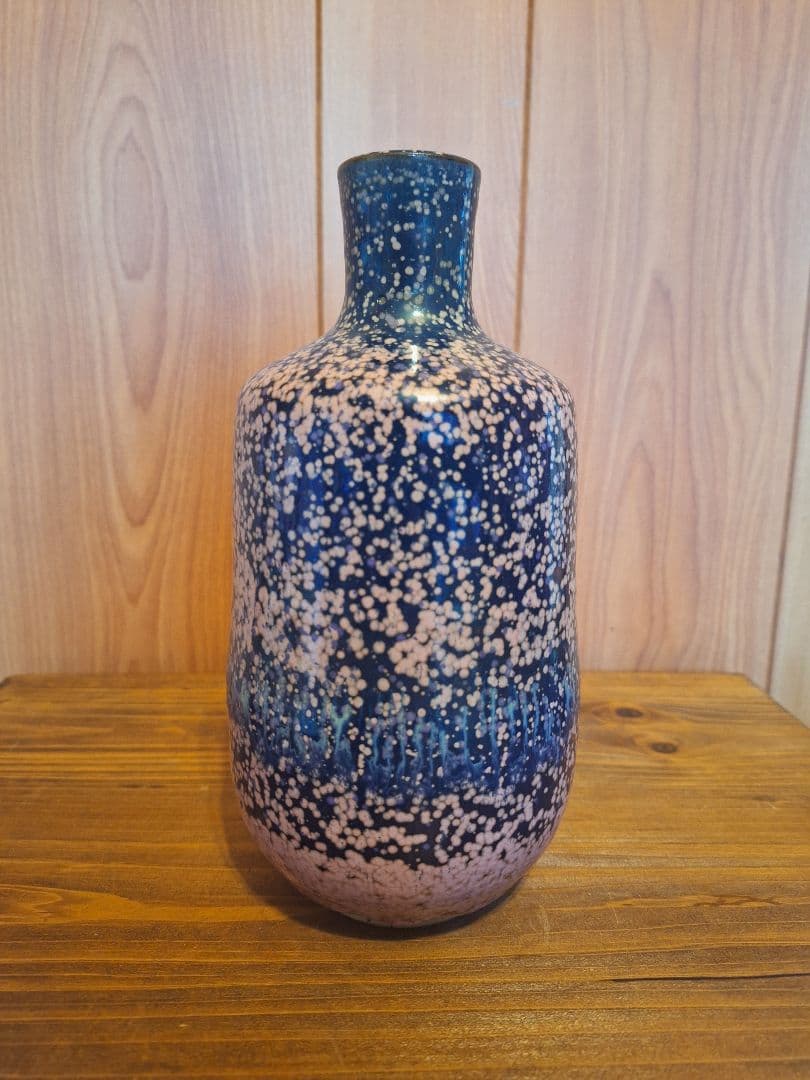 有田焼　徳右工門　花瓶　花器　ピンク　ブルー　フラワーベース　桜　幻想的　骨董品