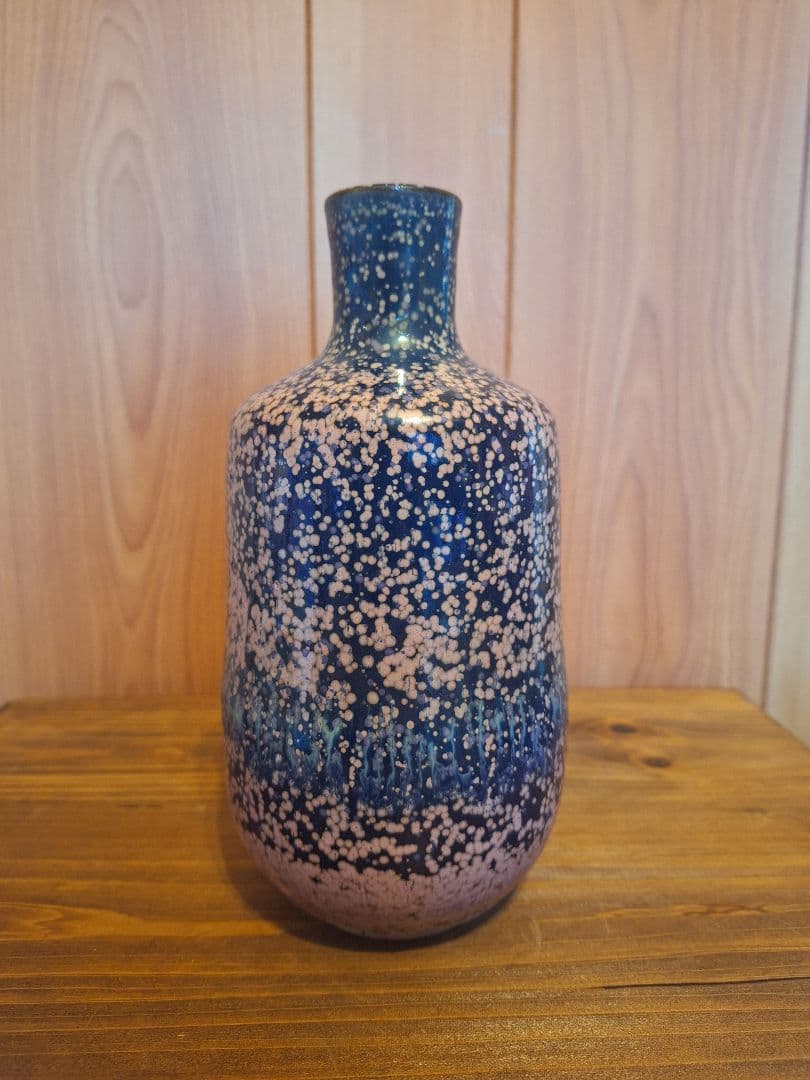 有田焼　徳右工門　花瓶　花器　ピンク　ブルー　フラワーベース　桜　幻想的　骨董品