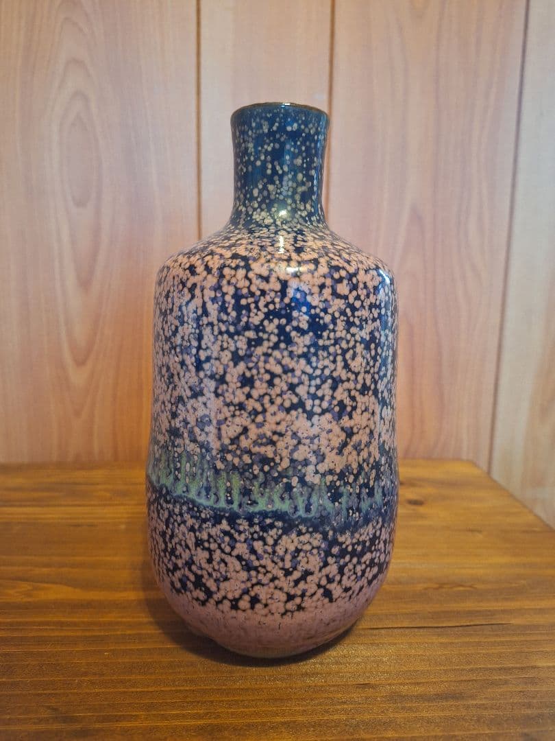 有田焼　徳右工門　花瓶　花器　ピンク　ブルー　フラワーベース　桜　幻想的　骨董品