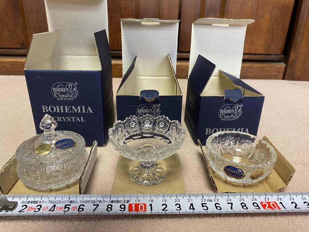 BOHEMIA CRYSTAL クリスタル　ミニ　3個セット