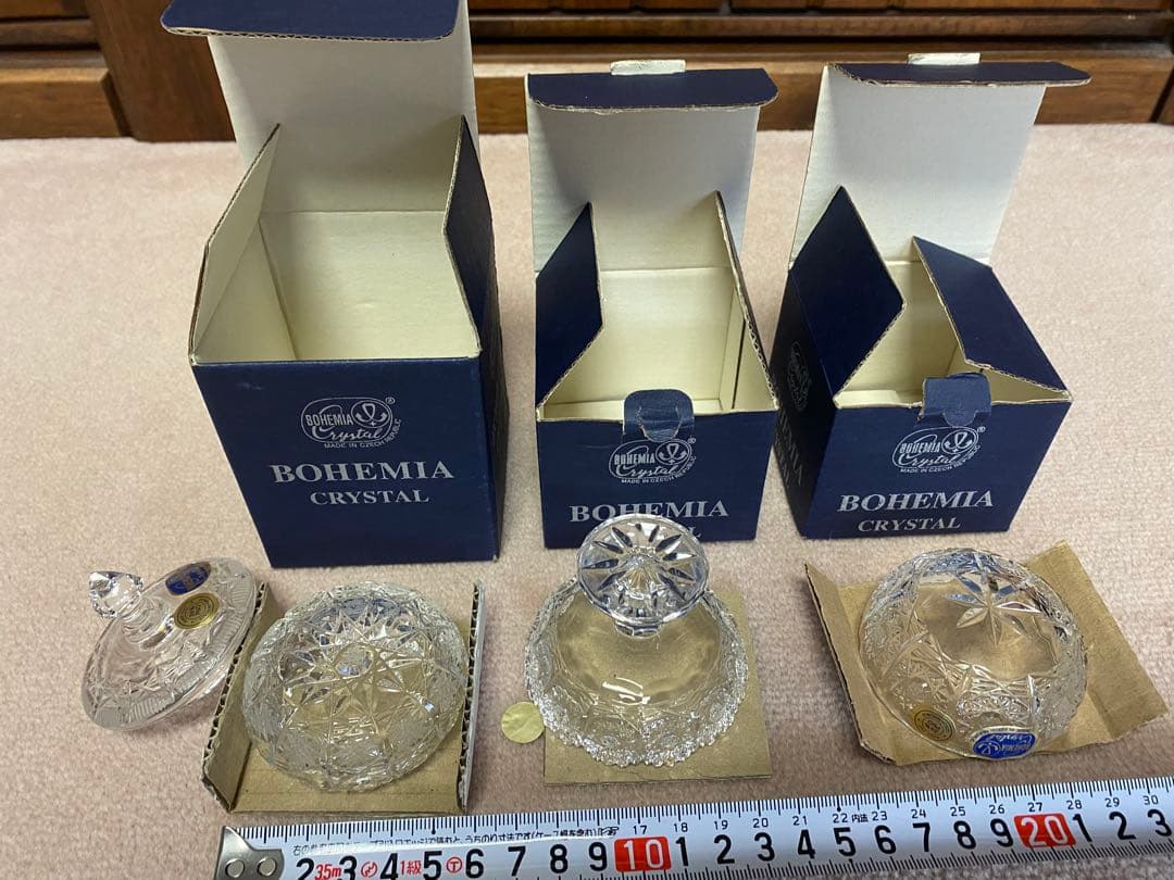 BOHEMIA CRYSTAL クリスタル　ミニ　3個セット
