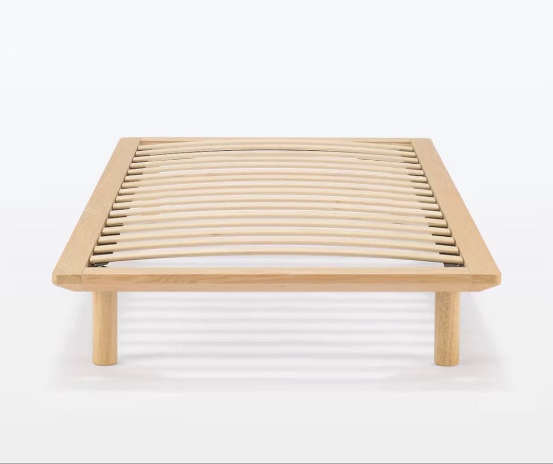 木製ベッドフレーム　オーク材突板　シングル