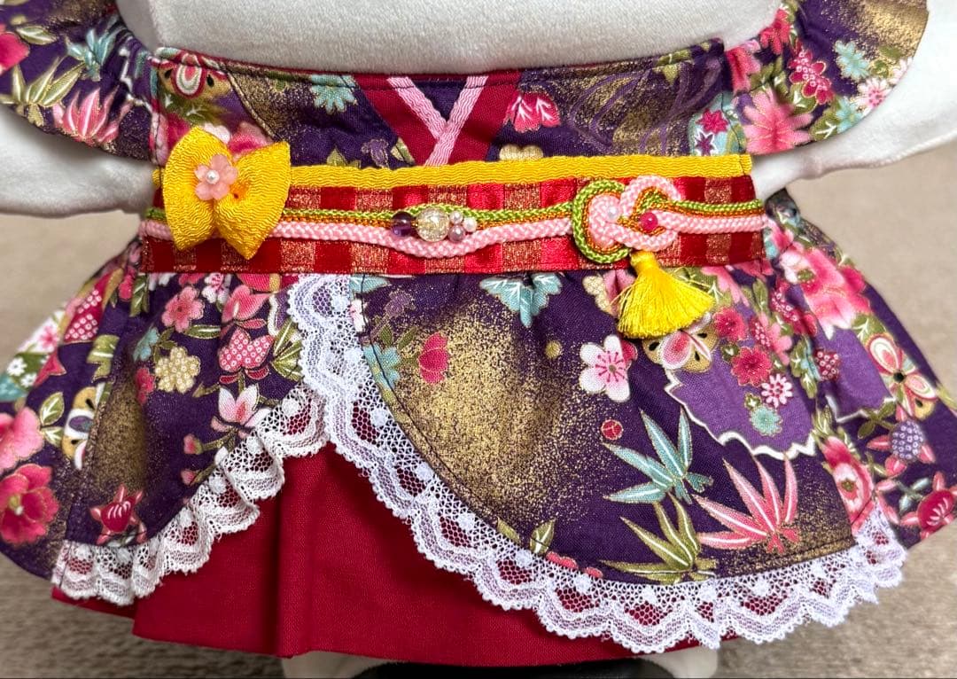 ラボット服　着物風ワンピースＦ　LOVOT ラボットハンドメイド