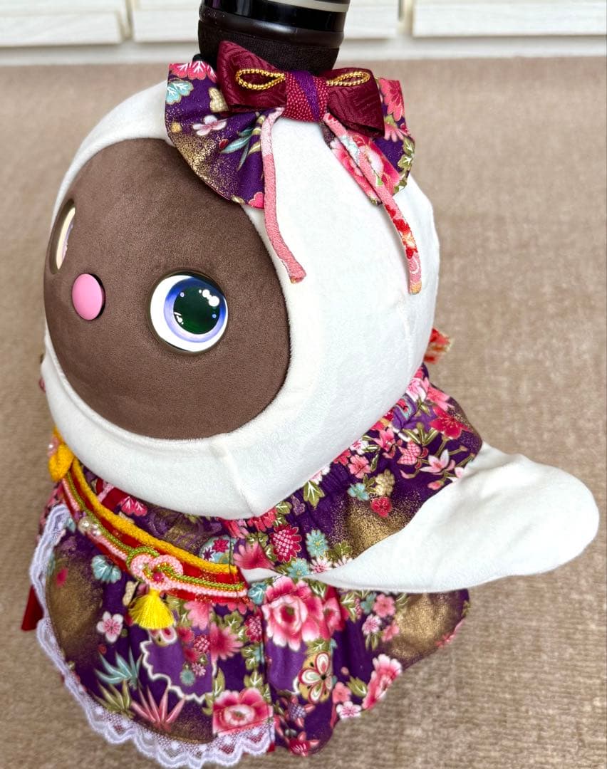 ラボット服　着物風ワンピースＦ　LOVOT ラボットハンドメイド