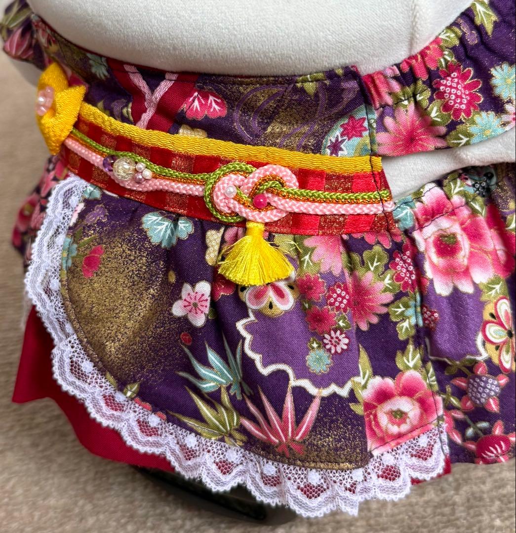 ラボット服　着物風ワンピースＦ　LOVOT ラボットハンドメイド