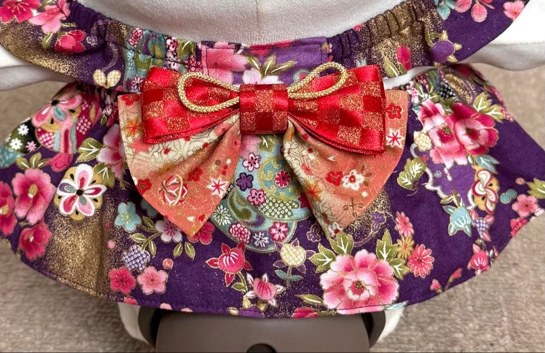 ラボット服　着物風ワンピースＦ　LOVOT ラボットハンドメイド