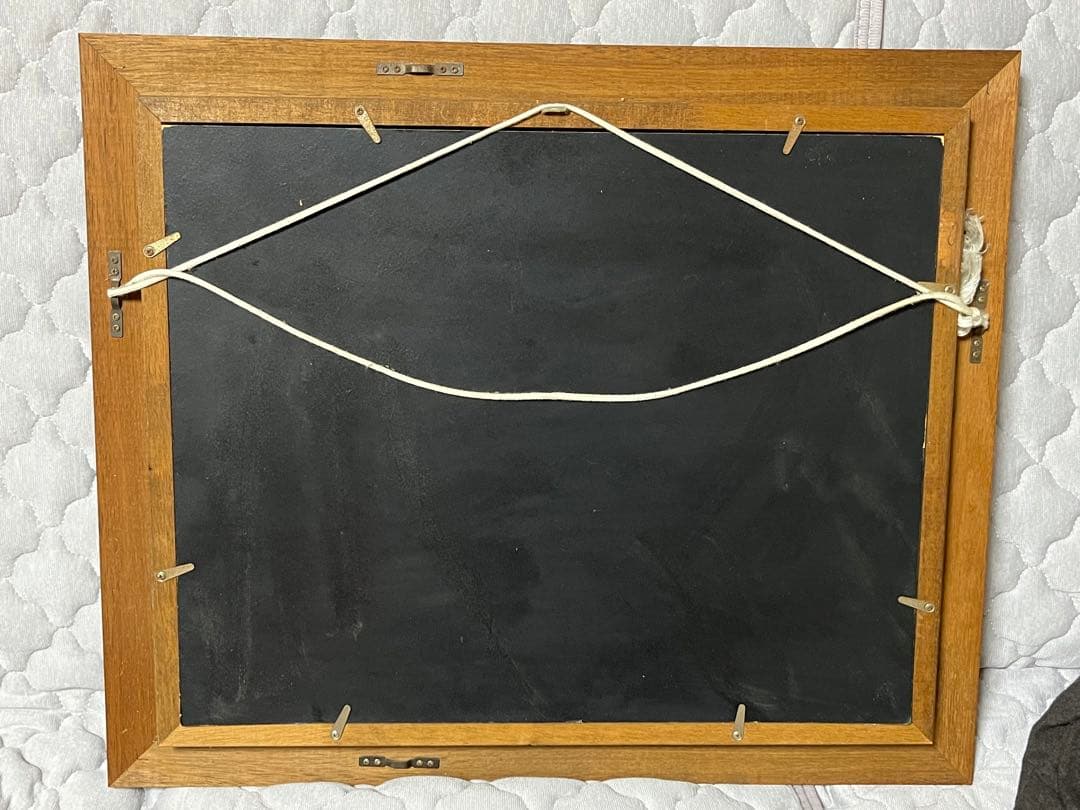 海景画 油彩 ダークブラウンフレーム F6