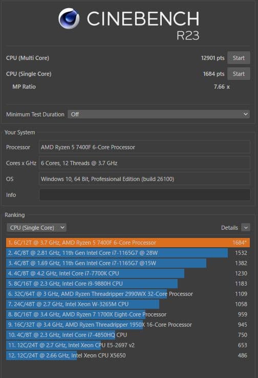 AMD Ryzen5 7400F 6コア CPU