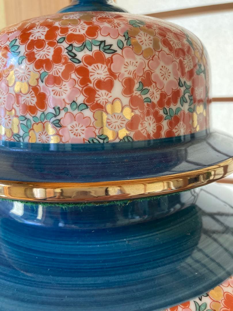 極美品/特大48cm有田焼 金龍窯 江口博山作 沈香壺 飾り壺 金彩 伝統工芸品