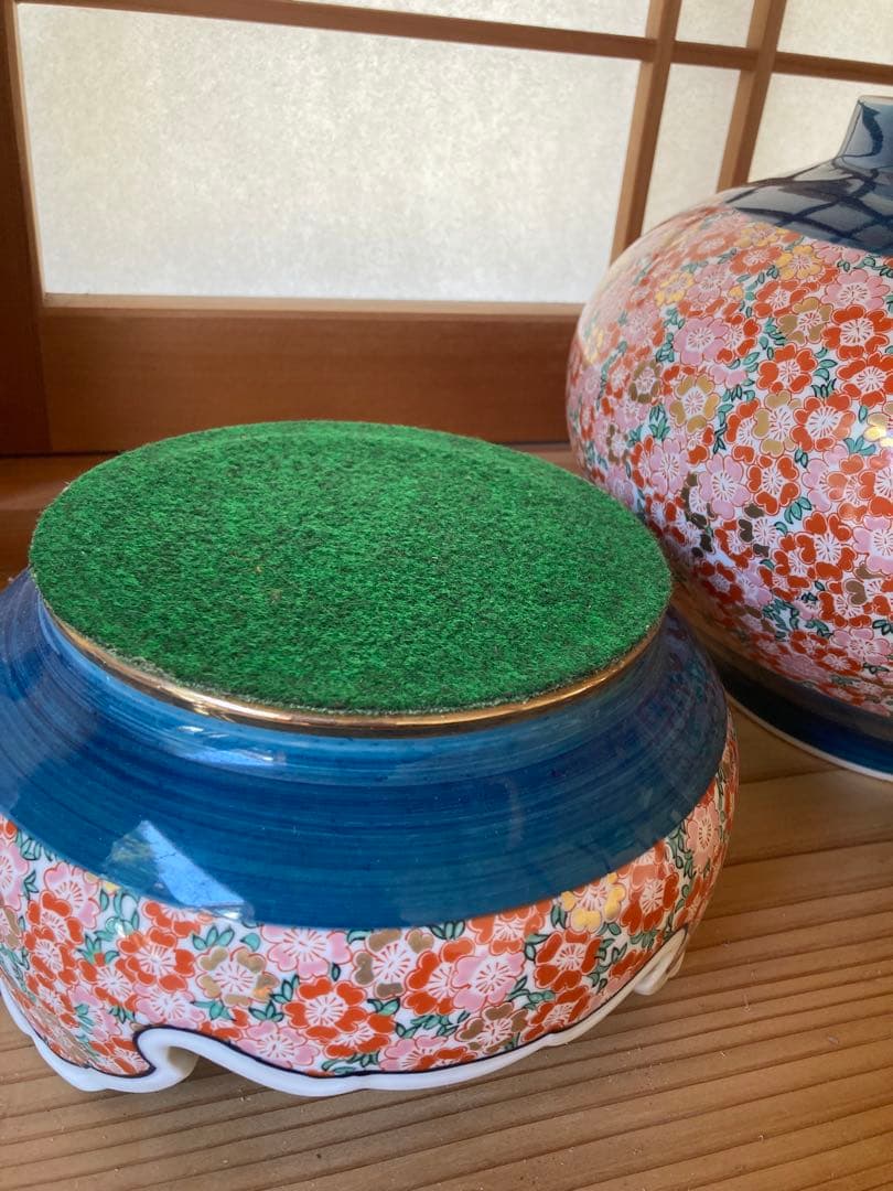 極美品/特大48cm有田焼 金龍窯 江口博山作 沈香壺 飾り壺 金彩 伝統工芸品