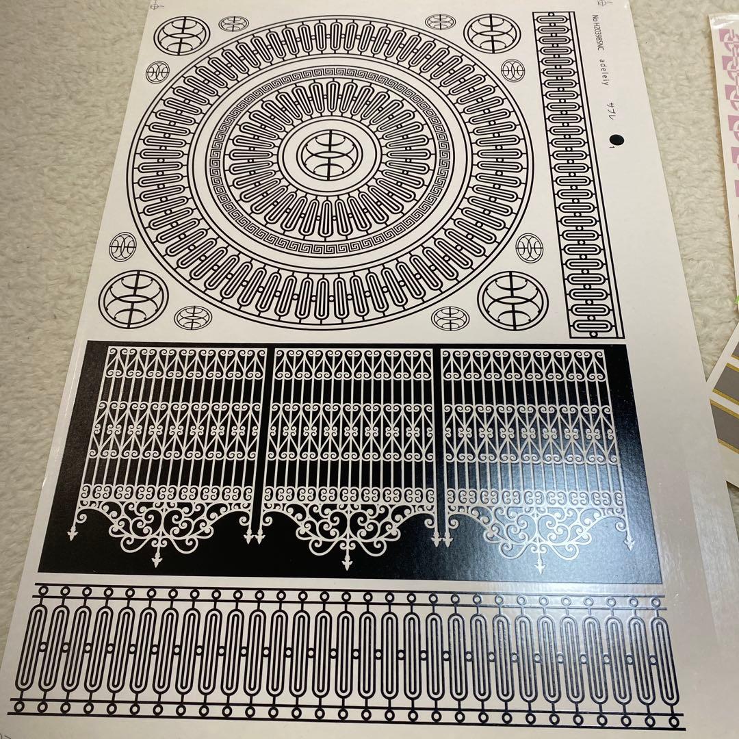 ポーセラーツ転写紙A3サイズ8枚レア