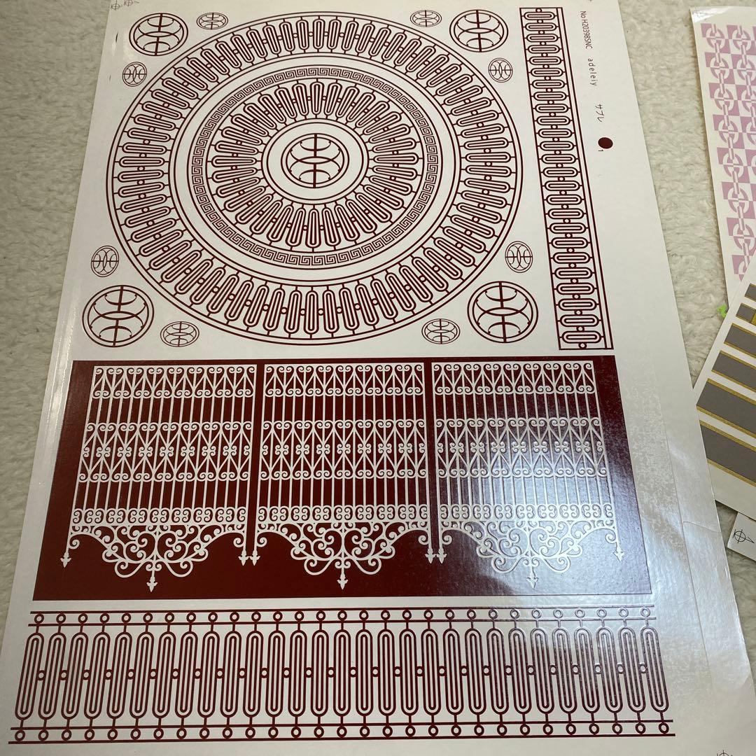 ポーセラーツ転写紙A3サイズ8枚レア