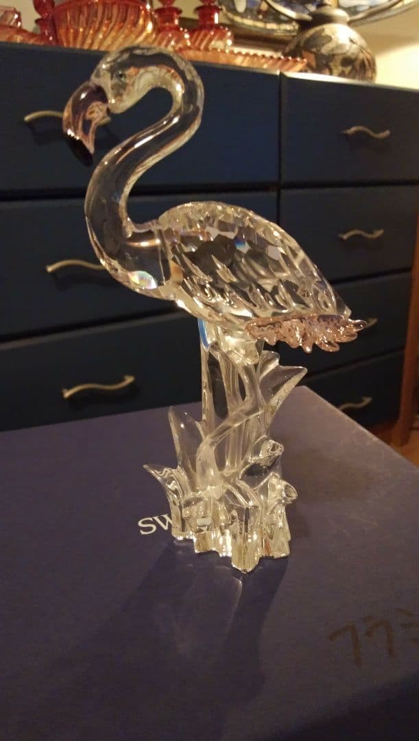 【スワロフスキー】　SWAROVSKI フラミンゴ　クリスタルガラス