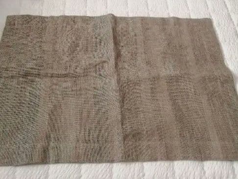 新品 リネンのカラフルラグ パッチワークマット 麻100% ポジャギデザイン◎