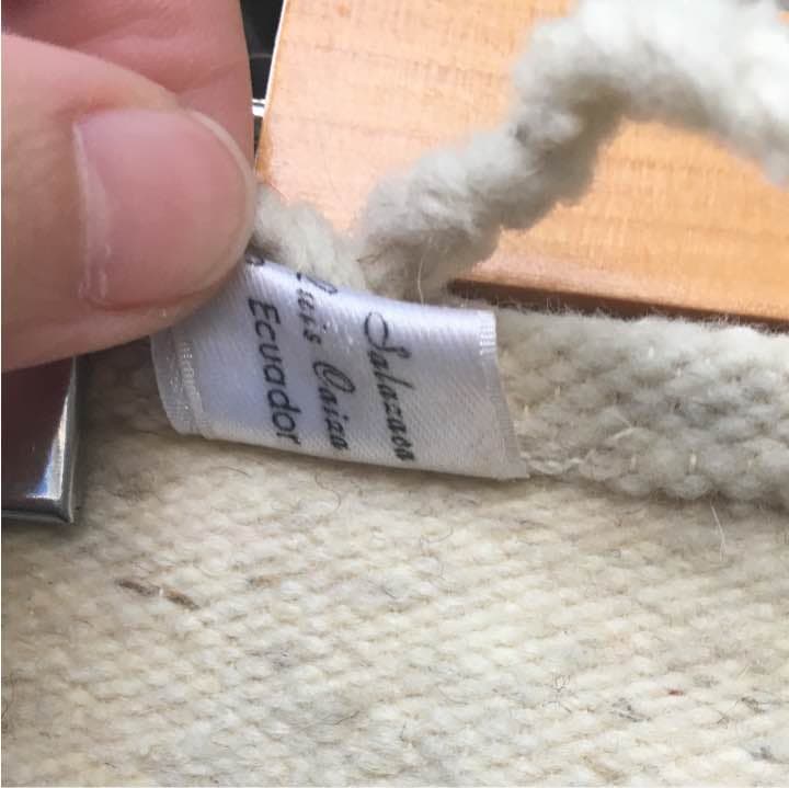 エクアドル産 タペストリー 鳥 ホワイト エスニック