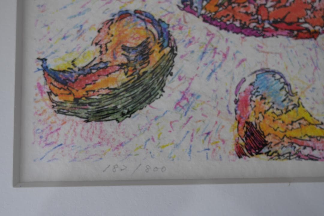 彫刻家絹谷幸太氏の版画作品　edition 182/800 金色新品額装品